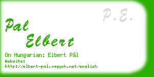 pal elbert business card